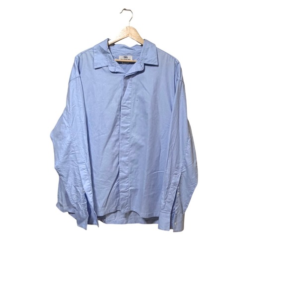 Zara Other - Zara Man Edition AW23 Light Blue Long Sleeve Button Down Shirt Large Relaxed Fit